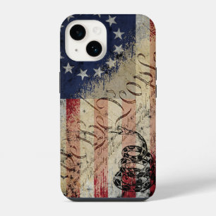 Wir, Betsy Ross, die amerikanische Flagge und Schl iPhone 14 Hülle
