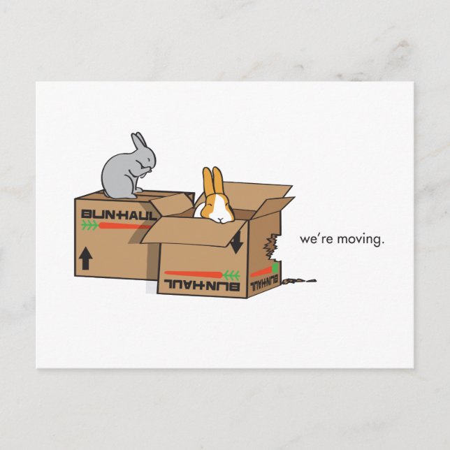 WIR BEWEGEN ANKÜNDIGUNGSPOSTKARTE (Vorderseite)