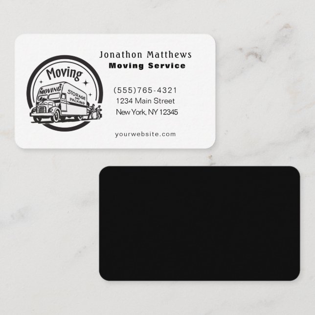 Wir bewegen den Service des Unternehmens Visitenkarte (Vorne/Hinten)