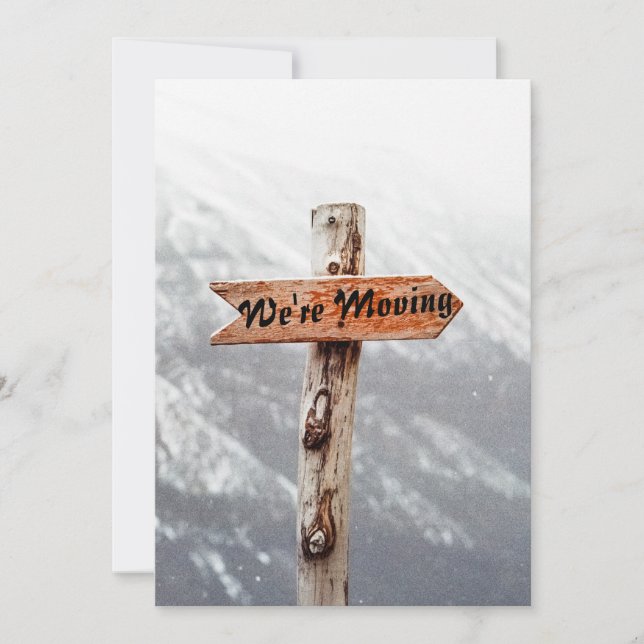 wir bewegen lustige Hauskarte Einladung (Vorderseite)