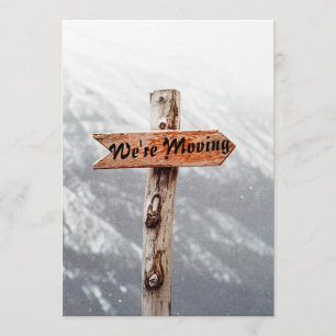 wir bewegen lustige Hauskarte Einladung