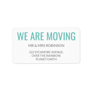 Wir bewegen uns auf einfache Weise Adressaufkleber