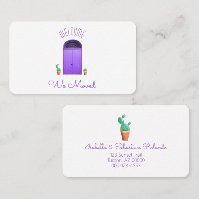 Wir bewegten Ankündigung im Südwesten der Lila Tür (Vorne/Hinten)