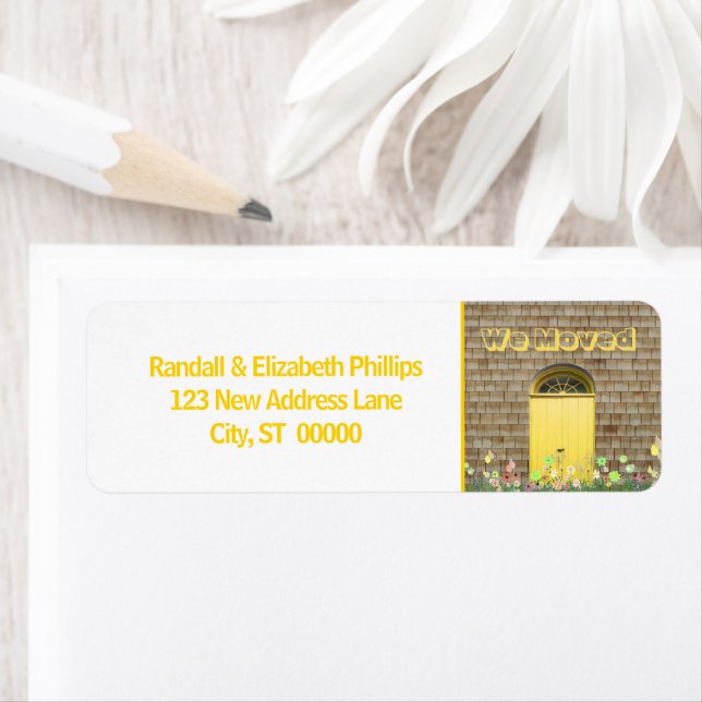 Wir bewegten die Ankündigung gelbe Blumen Doppeltü (Insitu)