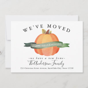 Wir bewegten Erntedank Pumpkin Holiday Moving Ankündigung