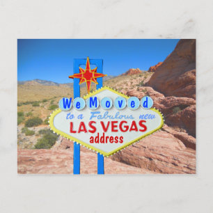 Wir bewegten Felsen-Schlucht-Ansicht Las Vegass Ankündigungspostkarte
