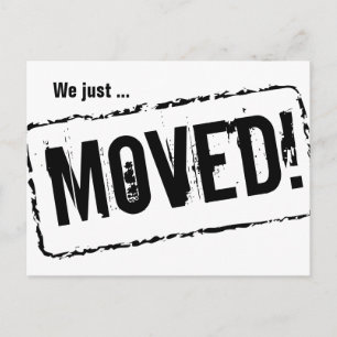 Wir bewegten gerade Postkarten für neues Zuhause