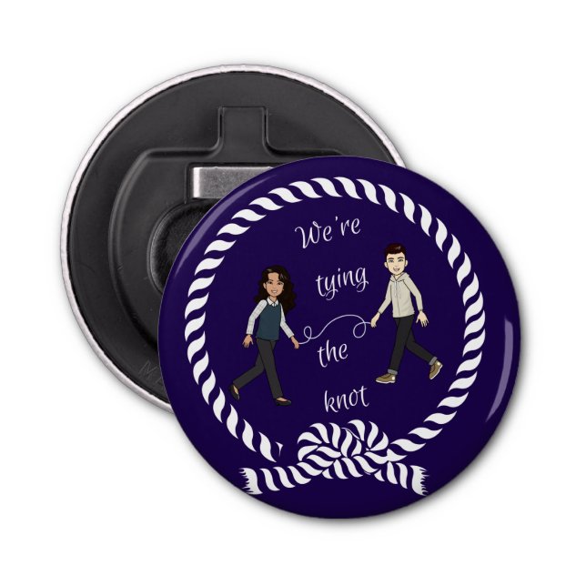 Wir binden das knot-nautikfarbene Anime Flaschenöffner (Vorderseite)