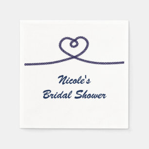 Wir binden den Knoten nautische Strandhochzeit Serviette