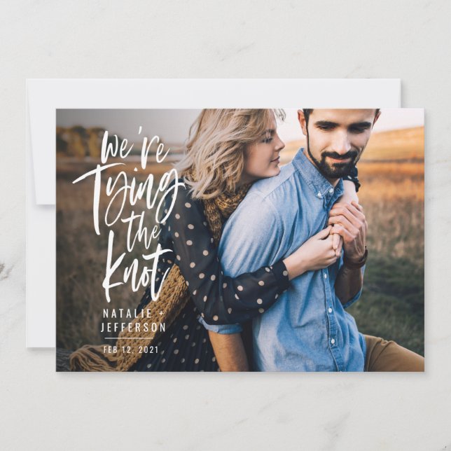 Wir binden den Knoten Save The Date (Vorderseite)