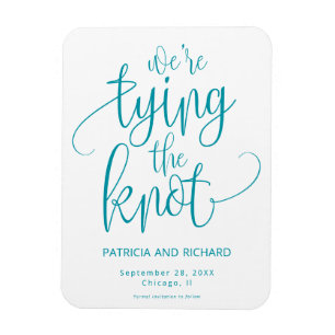 Wir binden die Knochen Save the Date, ohne Foto Magnet