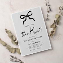 Wir binden die Knot Black Bow Engagement Party