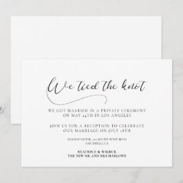 Wir binden die Knot Elegant Kalligraphie Ankündigu Einladung