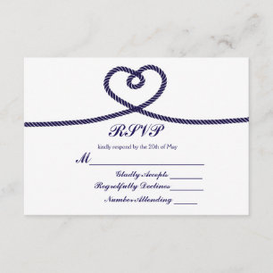 Wir binden die RSVP-Karte des Knot Nautical Rope H RSVP Karte