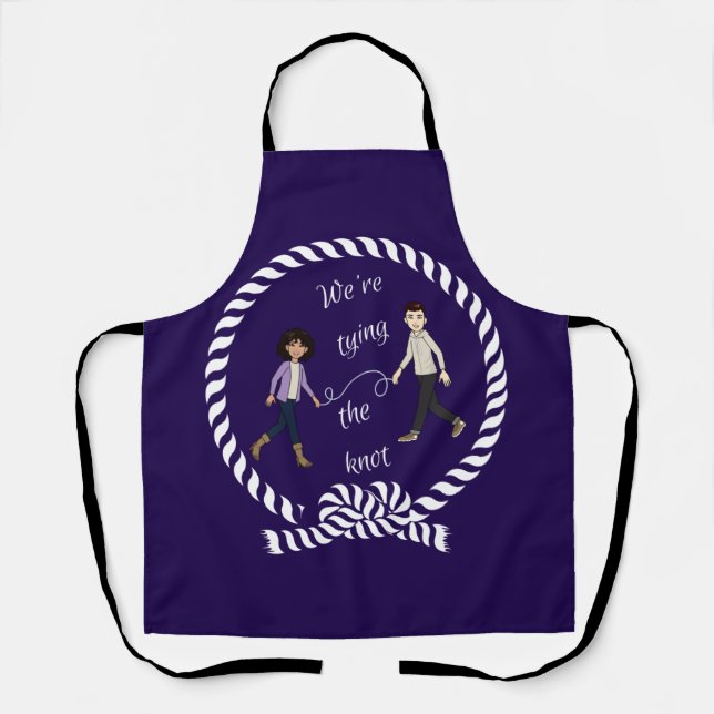Wir binden die Verlobte Hochzeit des Knotens Schürze (Vorderseite)