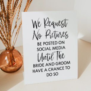 Wir bitten um keine Bilder Hochzeitsschmiedeplatin Sockelschild