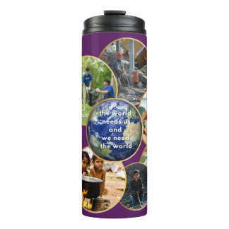 Wir brauchen die Welt Thermosbecher