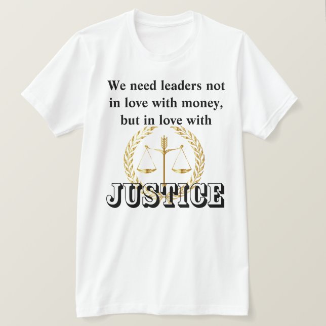 Wir brauchen Führungspersönlichkeiten in Liebe mit T-Shirt (Design vorne)