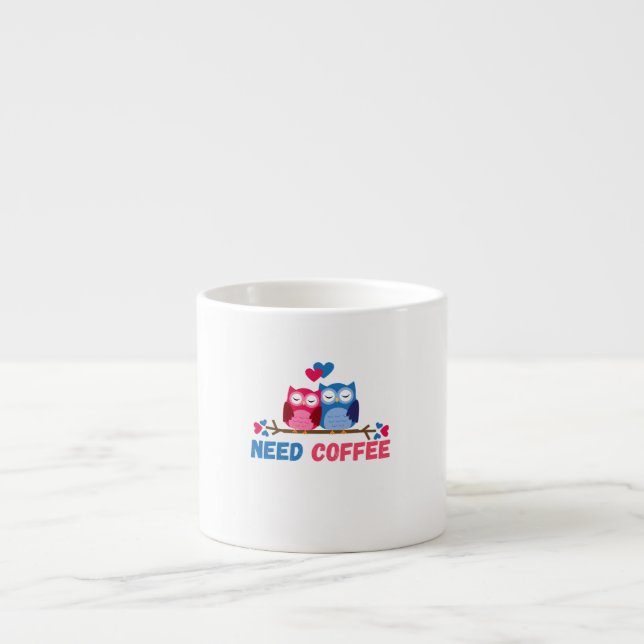 wir brauchen Kaffee Espressotasse (Vorderseite)