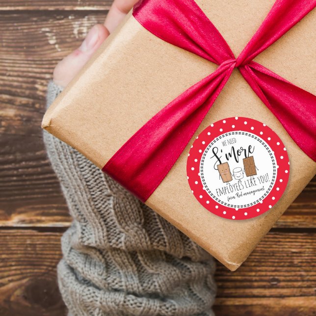 Wir brauchen mehr Angestellte wie Sie Weihnachtsge Runder Aufkleber (Von Creator hochgeladen)