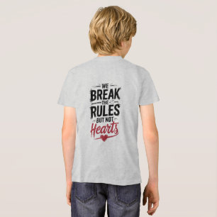 "Wir brechen Regeln, nicht Herz - kühne Typografie Tri-Blend Shirt