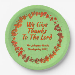 Wir danken dem Herrn, dem Namen des Kranken "Large Pappteller