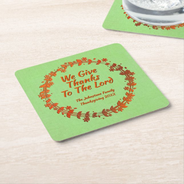 Wir danken dem Herrn, dem Namen des Kranken Rechteckiger Pappuntersetzer (angewinkelt)