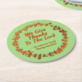 Wir danken dem Herrn, dem Namen des Kranken Runder Pappuntersetzer