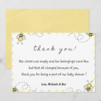 Wir danken euch Karten, Baby Shower Mommy zu sein 