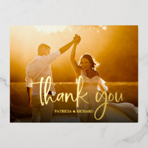 Wir danken Ihnen Foto Folien Feiertagspostkarte