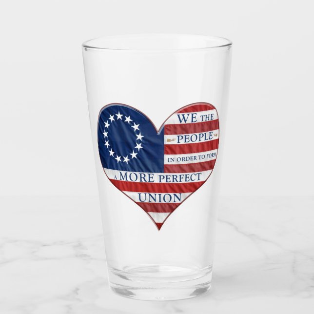 Wir, das amerikanische Flaggenglas Glas (Vorderseite)