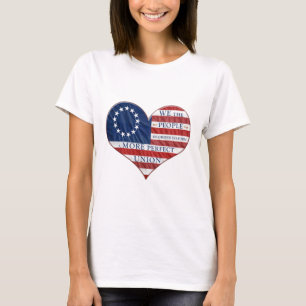 Wir, das amerikanische Flaggenherz T-Shirt