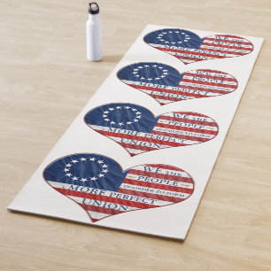 Wir, das amerikanische Flaggenherz Yogamatte