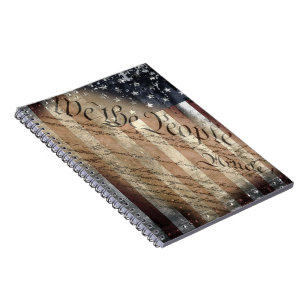 WIR das LEUTE-VINTAGE INDUSTRIELLE USA-FLAGGE Notizblock