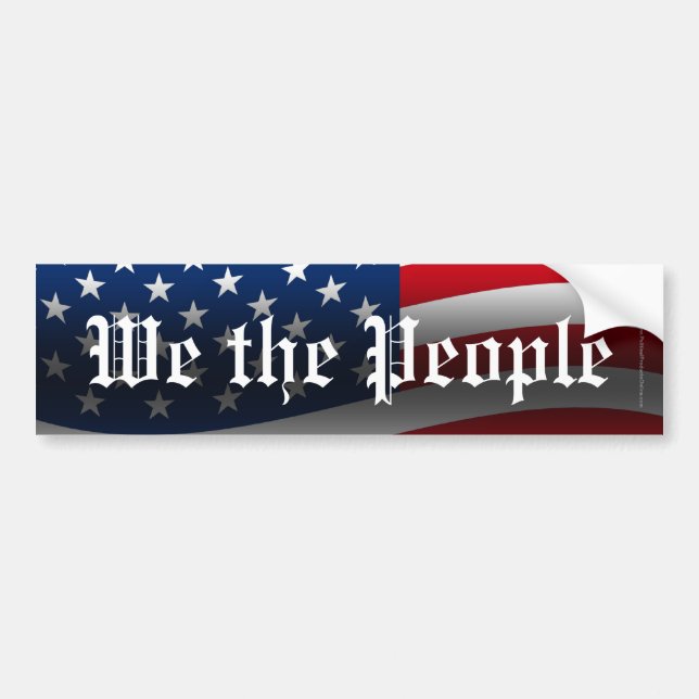 Wir, das "People American Flag Decal" Autoaufkleber (Vorne)