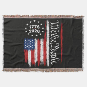 Wir das Volk 1776 2026 Patriotische Flagge Decke