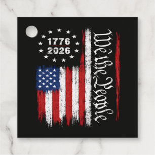 Wir das Volk 1776 2026 Patriotische Flagge Geschenkanhänger