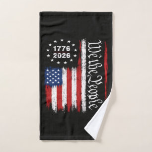 Wir das Volk 1776 2026 Patriotische Flagge Handtuch
