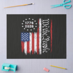 Wir das Volk 1776 2026 Patriotische Flagge Seidenpapier