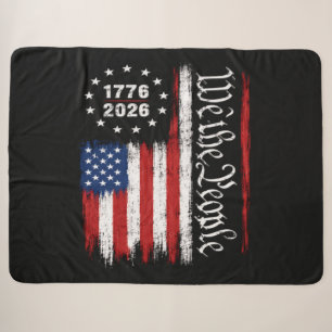 Wir das Volk 1776 2026 Patriotische Flagge Sherpadecke