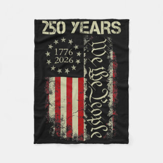 Wir das Volk 250 Jahre Amerika 1776-2026 250. 4t Fleecedecke