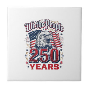 Wir das Volk 250 Jahre patriotischer Adler Vintage Fliese