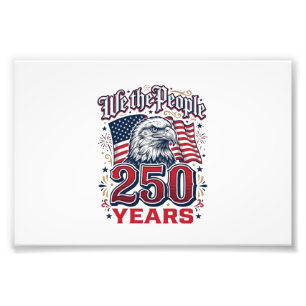 Wir das Volk 250 Jahre Patriotischer Adler Vintage Fotodruck