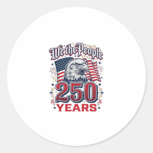 Wir das Volk 250 Jahre patriotischer Adler Vintage Runder Aufkleber