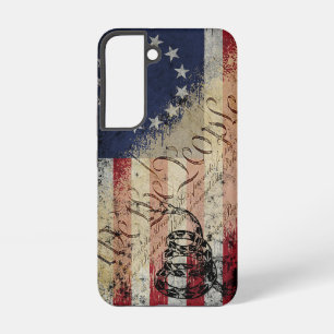 Wir das Volk Amerikanische Flagge und Schlange Samsung Galaxy Hülle