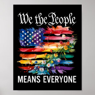 Wir das Volk bedeutet jeden Regenbogen Lgbt Schwul Poster