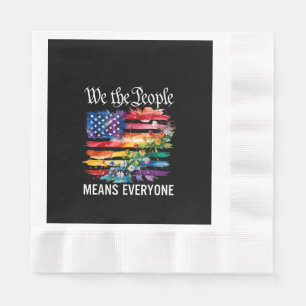 Wir das Volk bedeutet jeden Regenbogen LGBT Schwul Serviette
