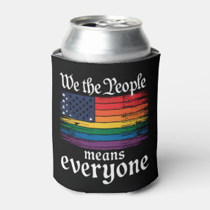 Wir das Volk bedeutet jeden USA-Flagge LGBTQ Dosenkühler