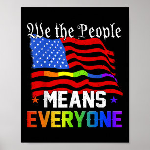 Wir das Volk bedeutet jeden USA Verfassung LGBT Poster