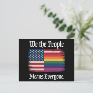 Wir das Volk bedeutet jeder USA LGBT Gleichberecht Postkarte